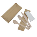 China Factory Cheap Price Disposable Individual Wooden Cutlery Set